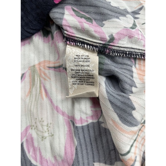 Soft Surroundings Women Shirt Small Floral Tropical Resort Beach Vacation Travel - Picture 6 of 8